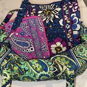 Vera Bradley Quilted Bag Trio | Small Duffel ,Crossbody , & Ereader case💙👜